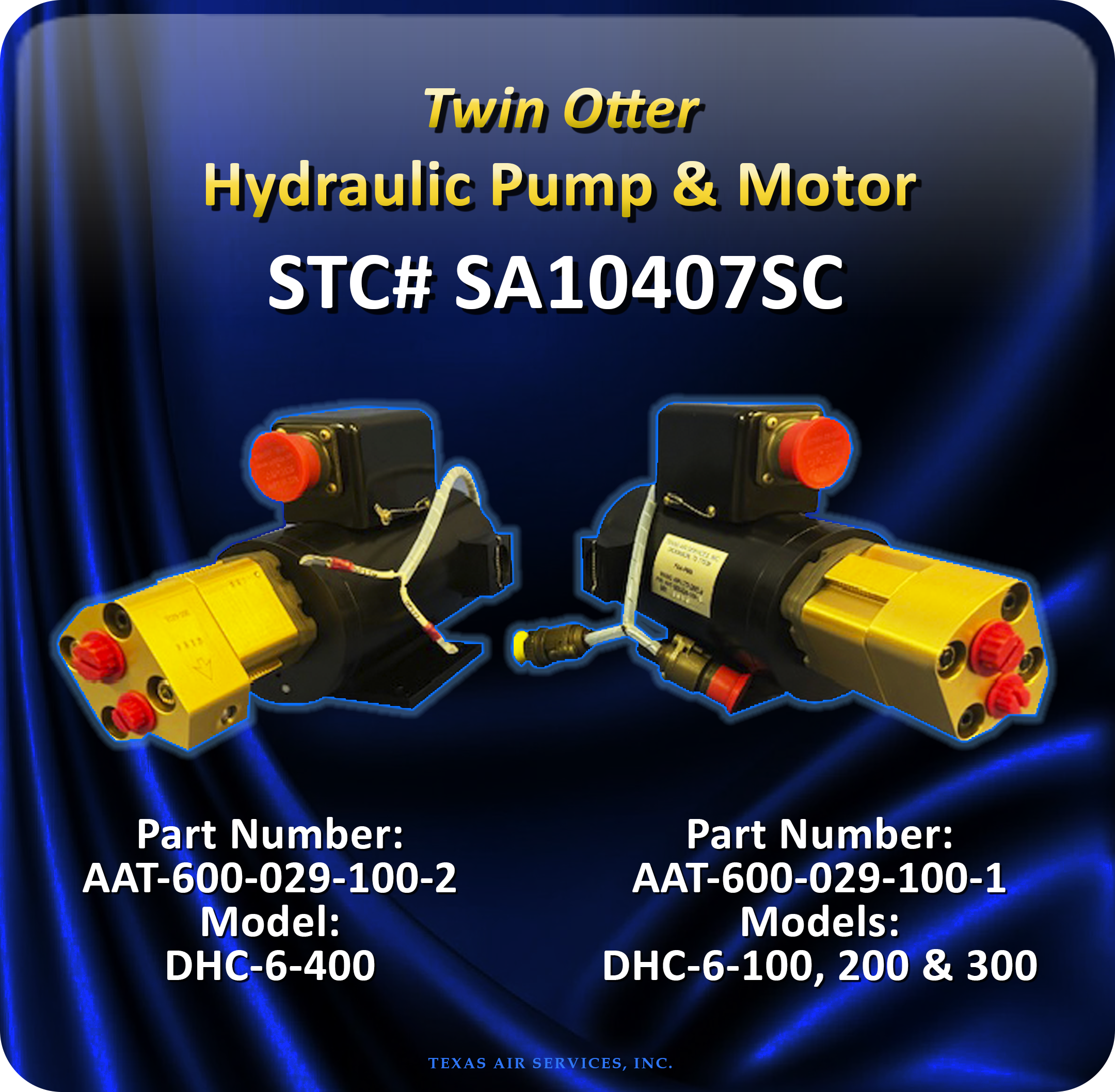 Twin Otter Hydraulic Pump & Motor